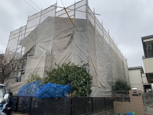 千葉県 流山市 住宅改修足場仮設工事