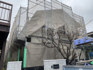 千葉県 流山市 住宅改修足場仮設工事